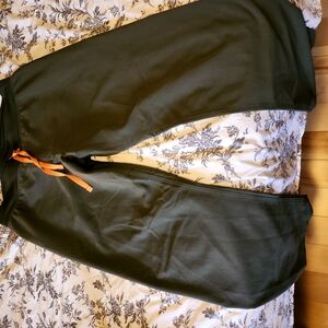 Figs Olive Green Women's Pants with Orange Drawstring